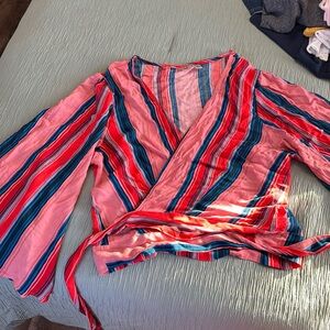 Colorful Wrap Style Top from the Buckle